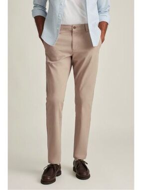 Bonobos Men’s The 2.0 Washed Chino Pant Athletic Fit Tan 34x28 Stretch Tapered